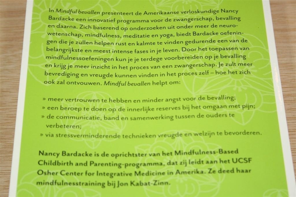 Mindful Bevallen — Lichaam, Geest & Hart — Bardacke, Ophalen of Verzenden, Gelezen