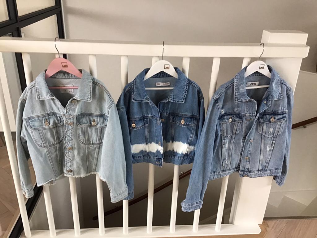 3 hippe denim jacks Zara maat 134/140, in zeer goede staat, Ophalen of Verzenden, Zo goed als nieuw, Meisje, Jas