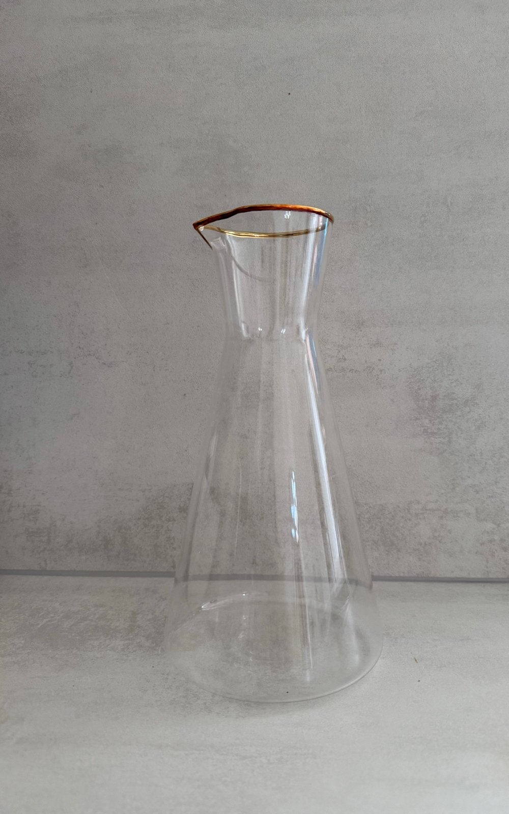 H&M Home Glazen karaf en kan met gouden rand, Overige typen, Ophalen, Zo goed als nieuw, Glas