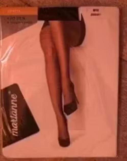 Marianne panty glanzend, Maat 36/38 (S), Verzenden, Zwart, Nieuw