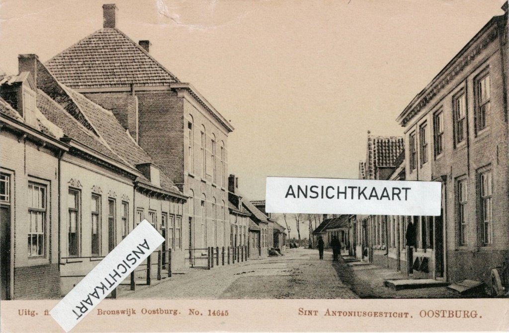 Ansichtkaart Oostburg - Sint Antoniusgesticht - tulpkaart, Ophalen of Verzenden, Voor 1920, Ongelopen, Zeeland