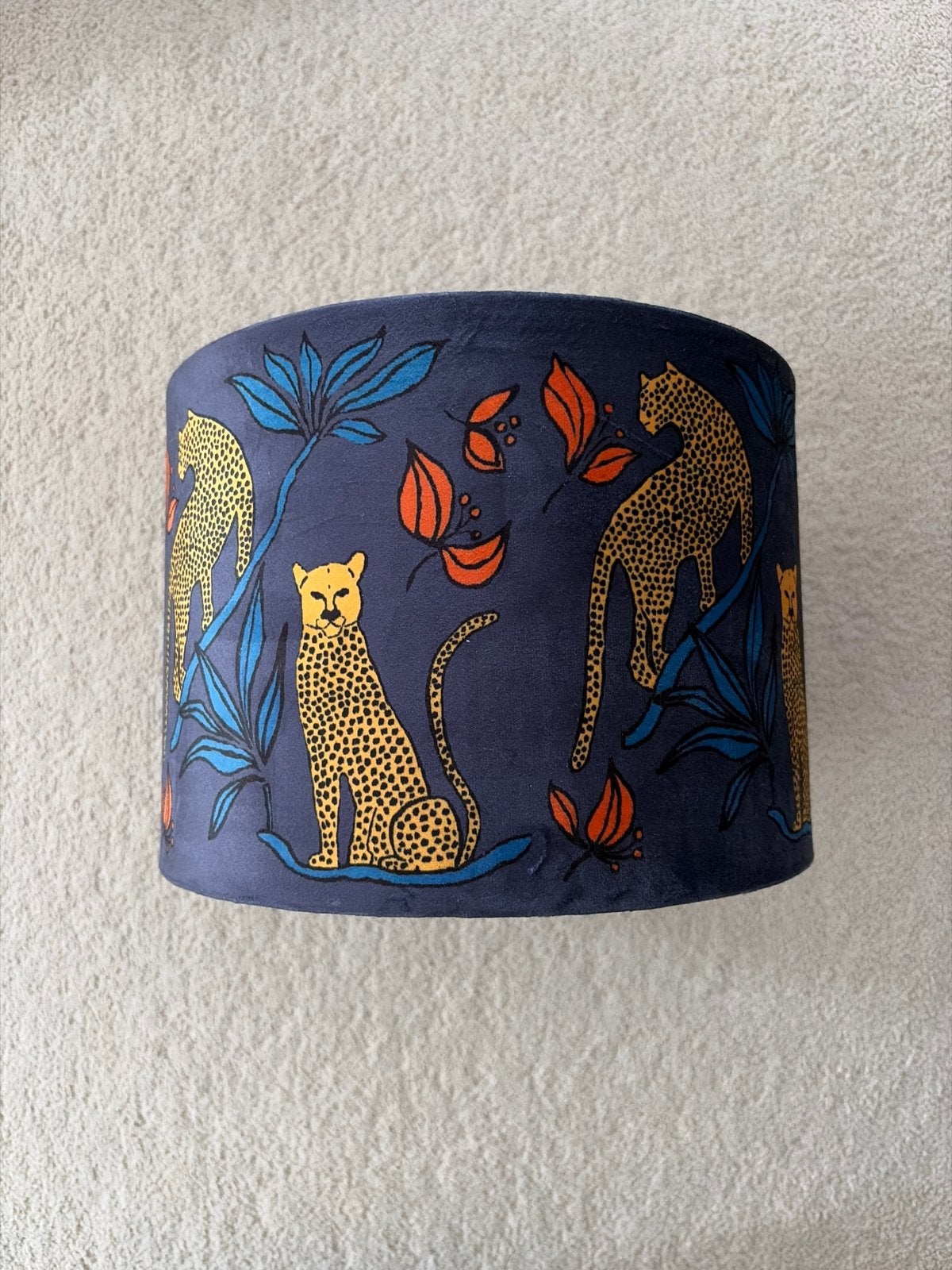 Lampenkap met luipaardprint - Nieuw, Rond, Nieuw, Textiel, Meerkleurig