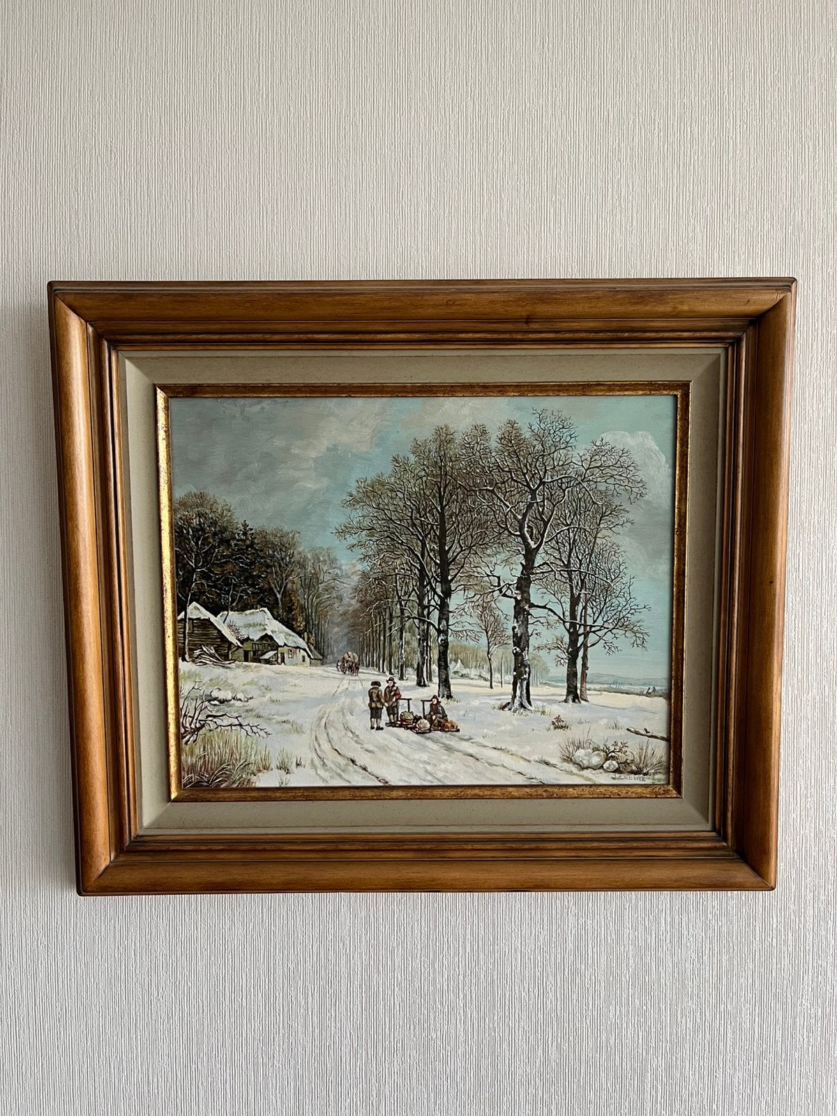 Olieverfschilderij inclusief lijst, Ophalen, Doek, Oud hollands, Olieverf