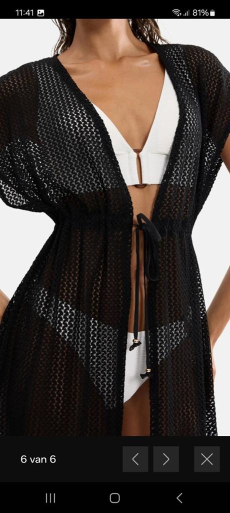 Triumph Beach Mywear Kimono - Zwart Strandaccessoire, Overige typen, Zwart, Nieuw, Ophalen of Verzenden