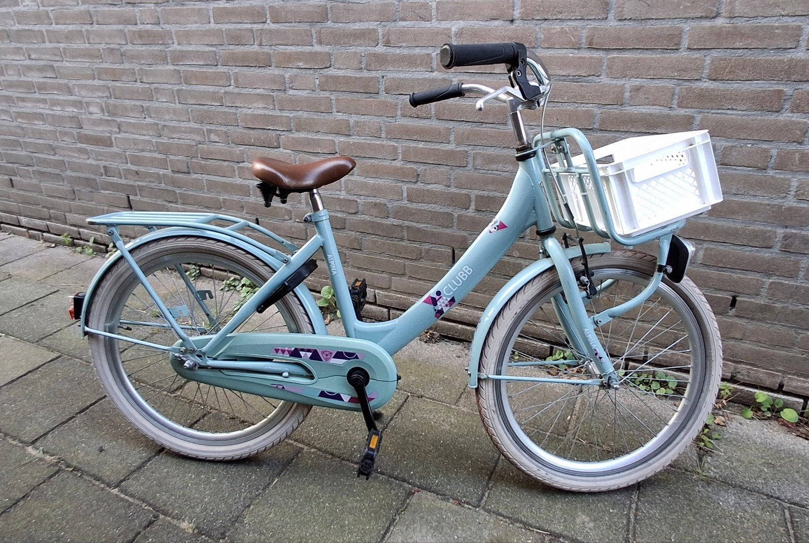 Alpina Clubb fiets 22 inch groen blauw, Ophalen, Terugtraprem, 22 inch, Alpina Clubb
