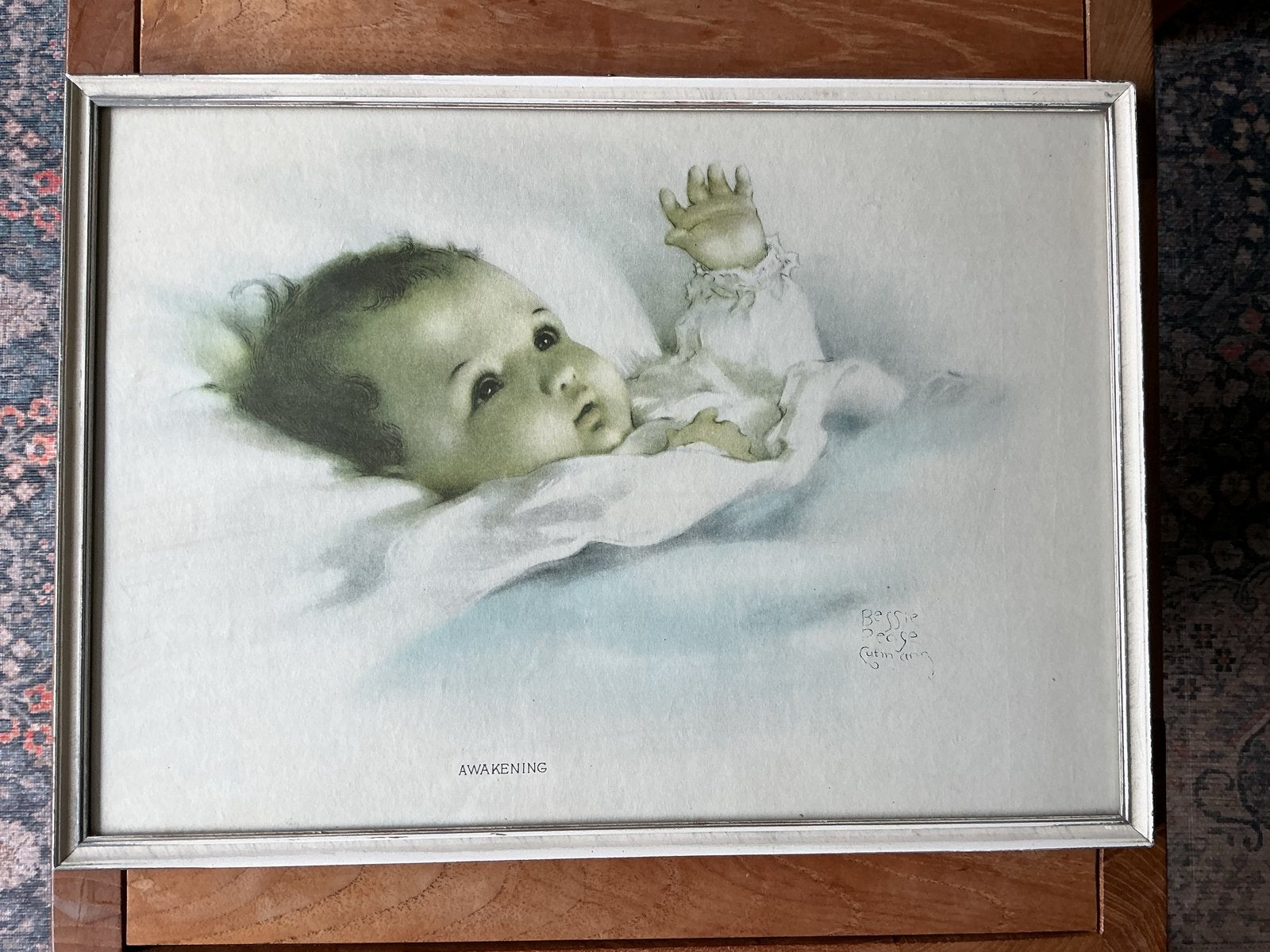 Vintage Bessie Pease Gutmann Prints - "Awakening" & "A Littl, Minder dan 50 cm, Gebruikt, Ophalen of Verzenden, Print