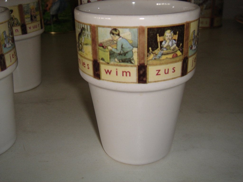 Melkbekers Ot en Sien 4X, Overige merken, Zo goed als nieuw, Overige stijlen, Aardewerk