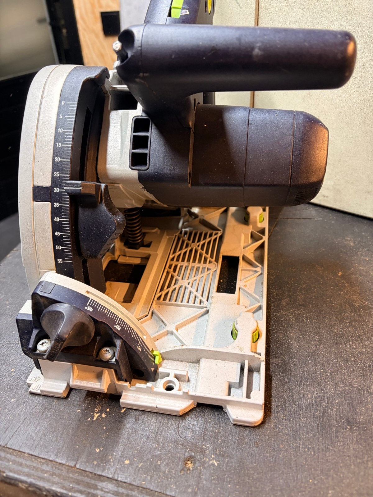 Festool TS 55 EBQ invalzaag met 3 geleiders en accessoires, Doe-het-zelf en Verbouw, Gereedschap | Zaagmachines, Ophalen, Gebruikt