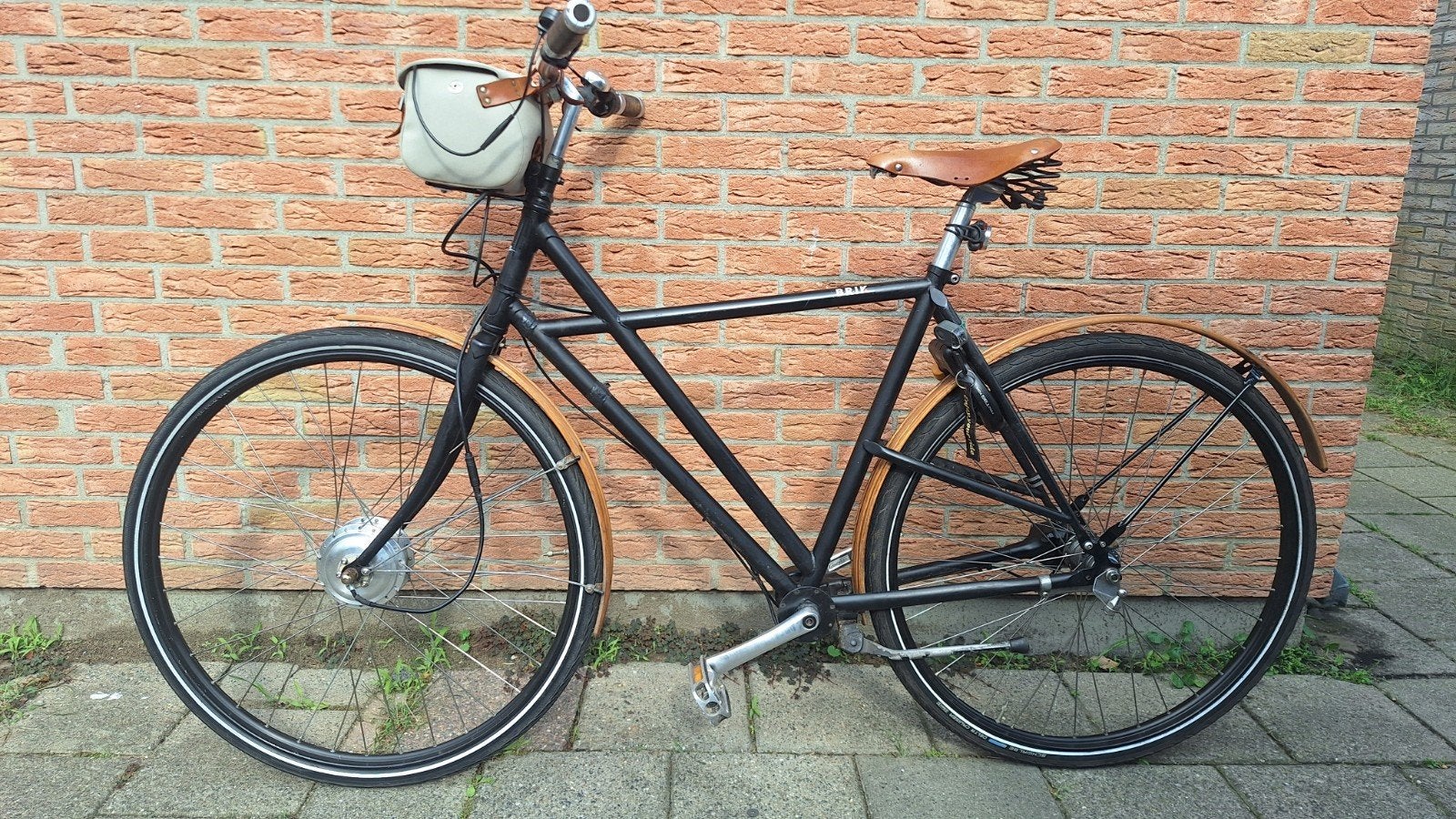 Elektrische Brik brut fiets - retro look, Gebruikt, 53 tot 57 cm, Ophalen, Overige merken
