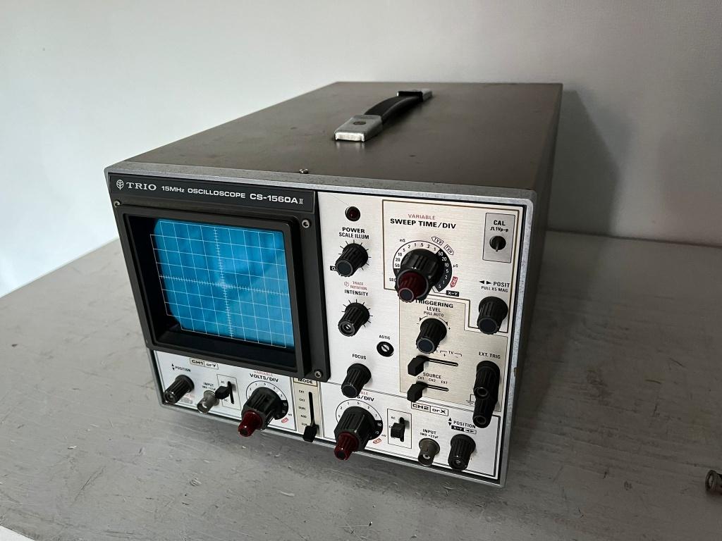Trio CS-1560A II 15MHz Dual Trace Oscilloscoop, Doe-het-zelf en Verbouw, Meetapparatuur, Ophalen of Verzenden, Gebruikt
