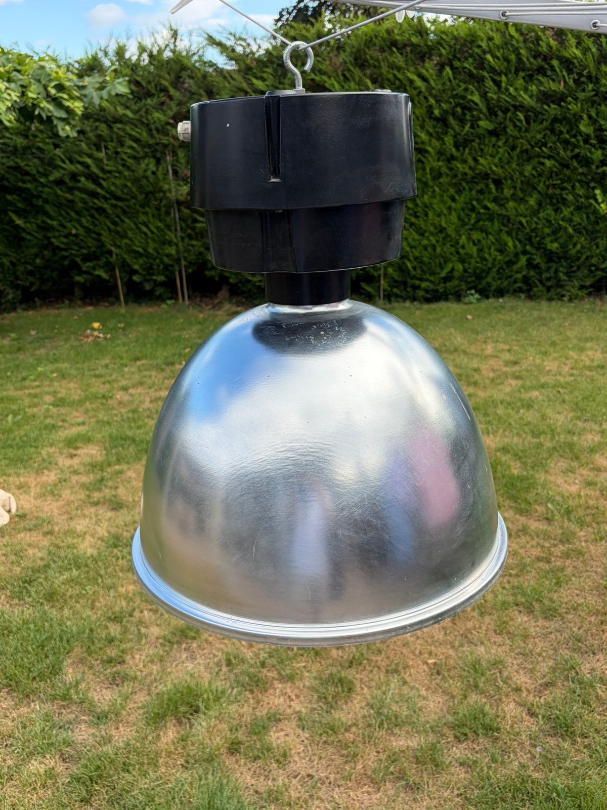 Industriële vintage hanglamp, Huis en Inrichting, Lampen | Hanglampen, Ophalen, Gebruikt, Metaal, E27 (groot)