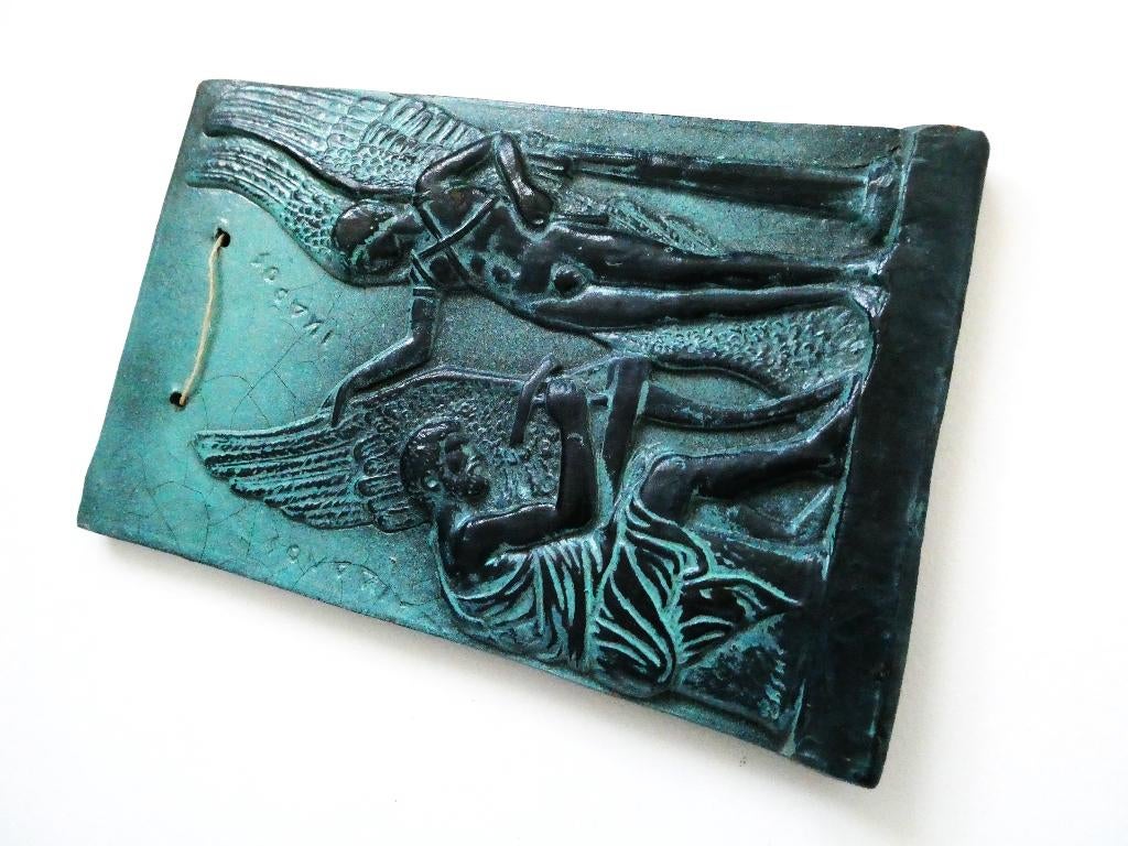 Plaquette van Daedalus & Icarus Griekse Mythologie aardewerk, Antiek en Kunst, Ophalen of Verzenden