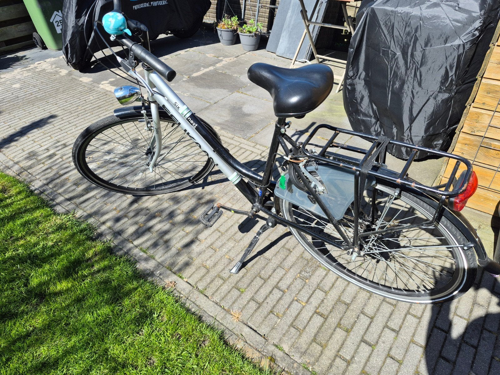 Damesfiets Six Next met bagagedrager en lage instap, Velgrem, 50 tot 53 cm, Ophalen, Overige merken