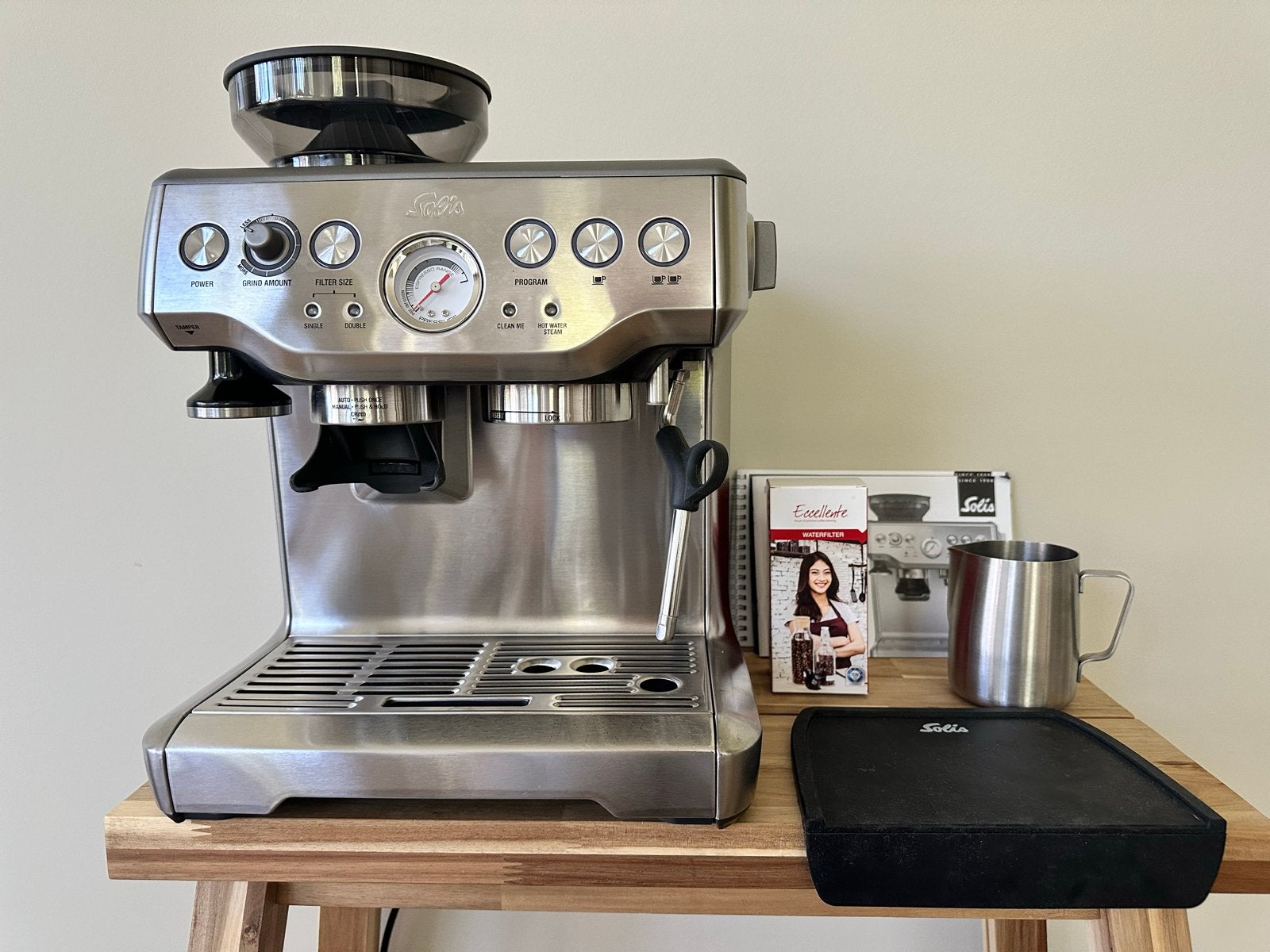 Solis Grind & Infuse 115A RVS - Pistonmachine, Witgoed en Apparatuur, Koffiezetapparaten, Ophalen, Afneembaar waterreservoir, Espresso apparaat