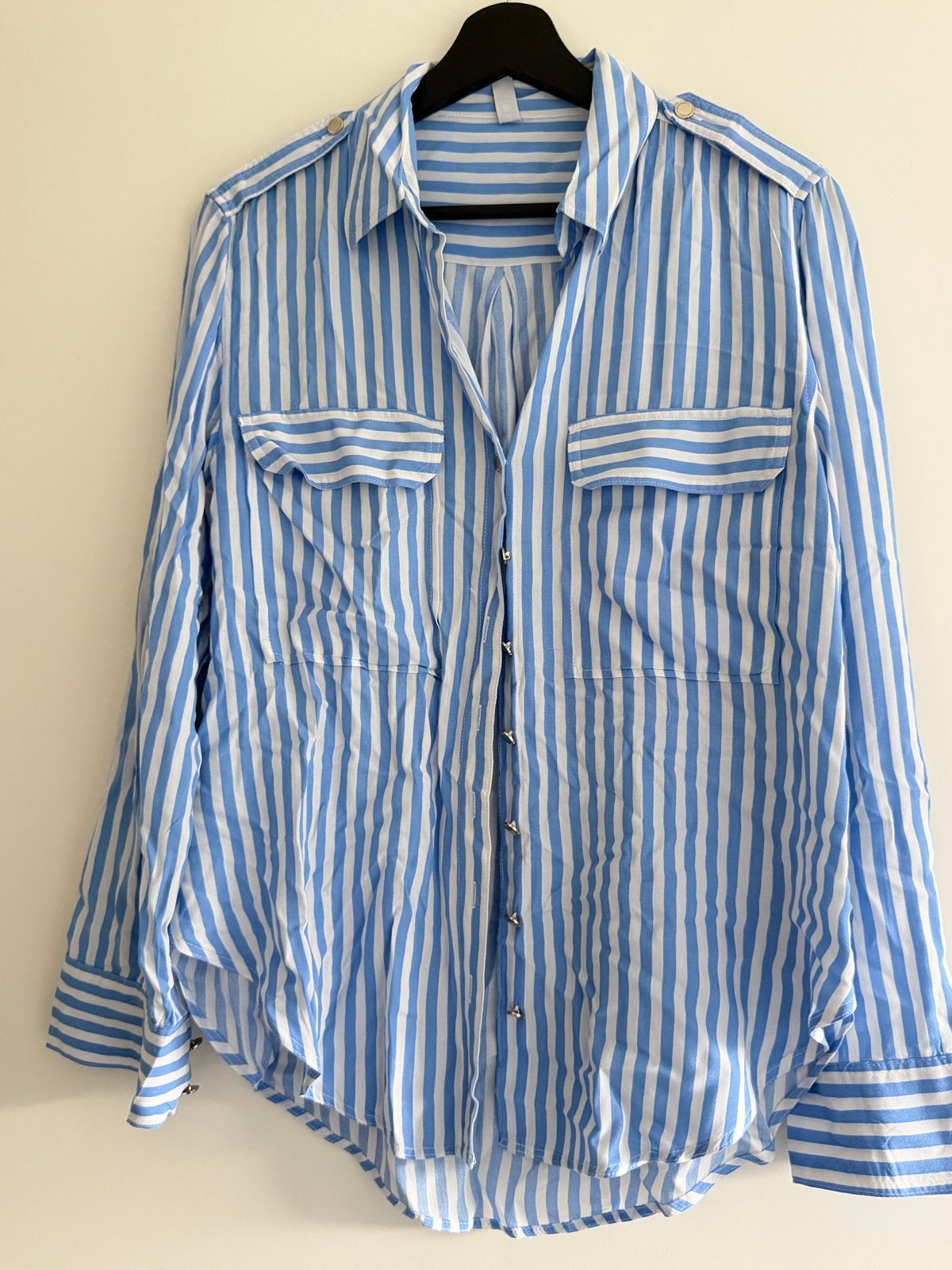 Gestreepte blouse van Amisu - Maat M, Ophalen of Verzenden, Zo goed als nieuw, Maat 38/40 (M), Blauw
