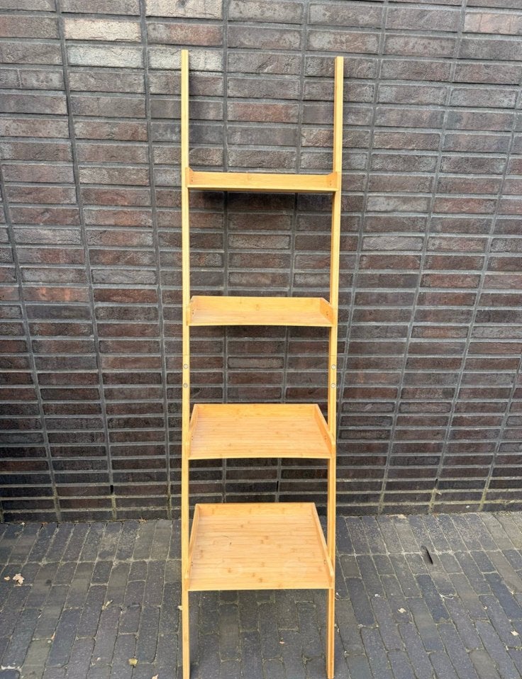 Bamboe wandrek met 4 planken, Ophalen, Gebruikt