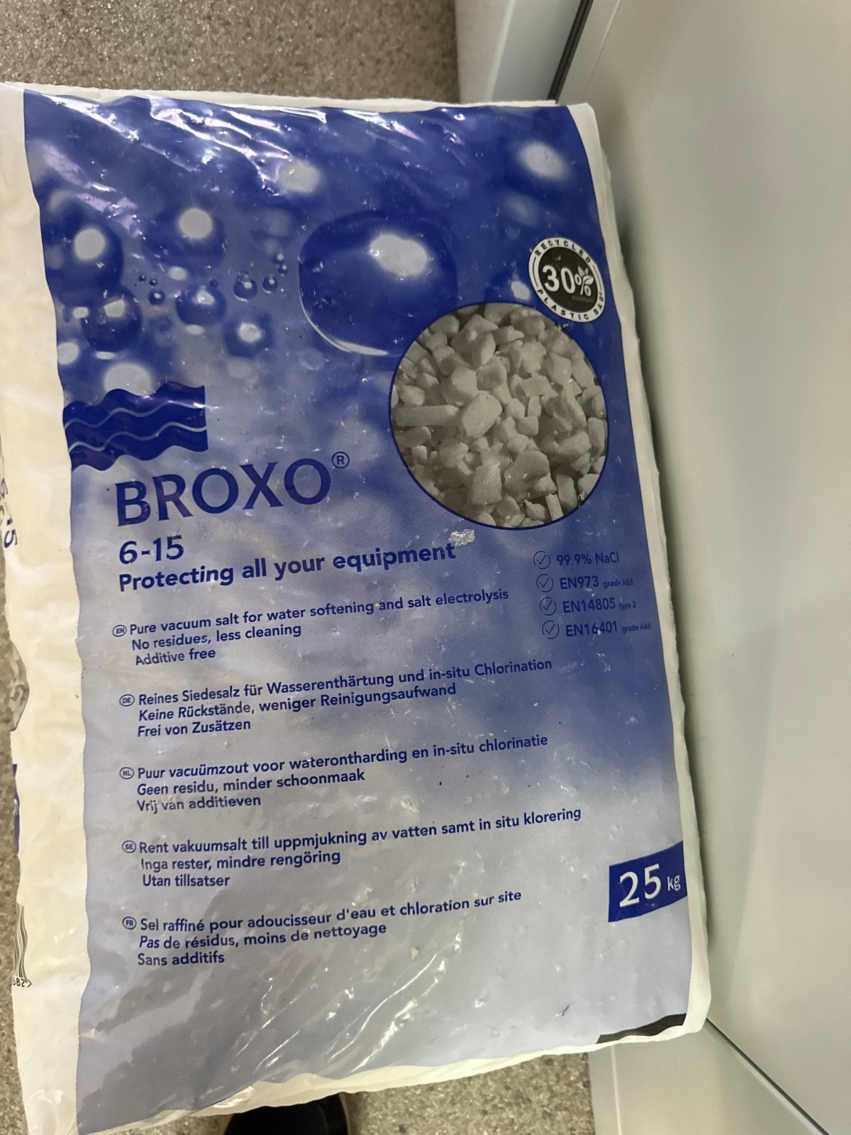 Broxo 6-15 Zout voor waterontharding en zout elektrolyse, Ophalen, Nieuw