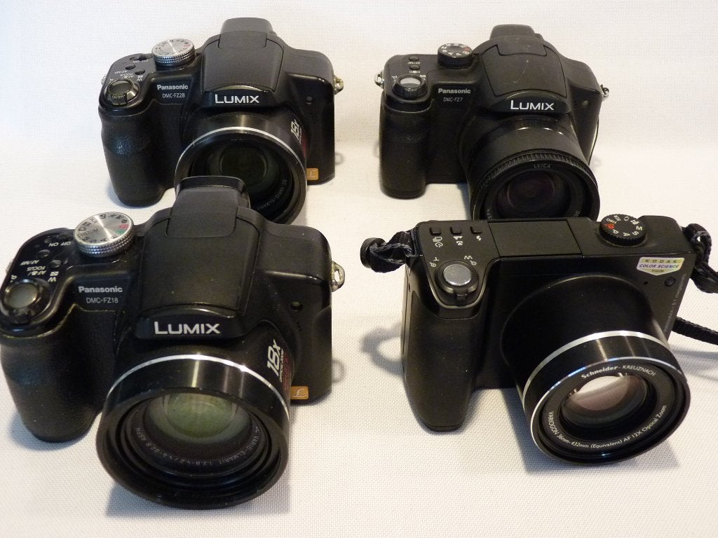 4x digitale bridgecamera: Panasonic Lumix en Kodak, Spiegelreflex, Canon, Ophalen of Verzenden, Zo goed als nieuw