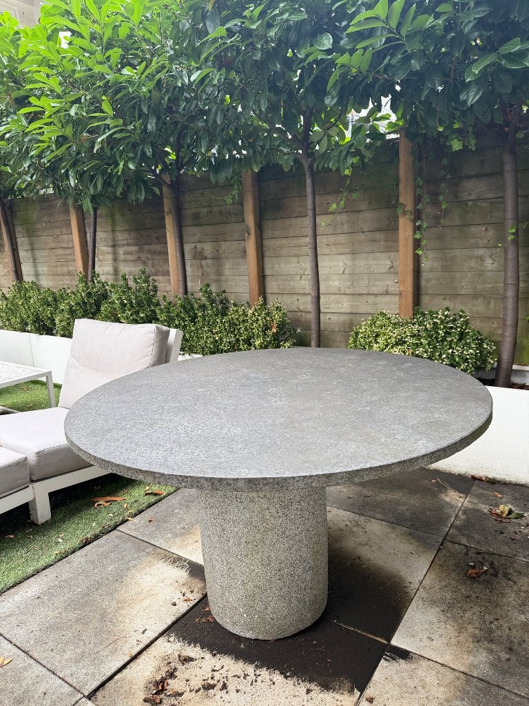 Graniet tuintafel, Tuin en Terras, Tuintafels, Ophalen, Gebruikt, Rond, Overige materialen