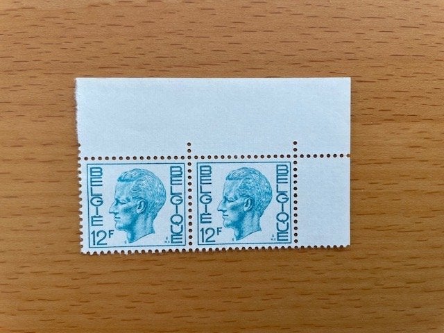 2x 1972 Koning Boudewijn 12 fr., Koninklijk huis, Ophalen of Verzenden, Postfris, Postfris