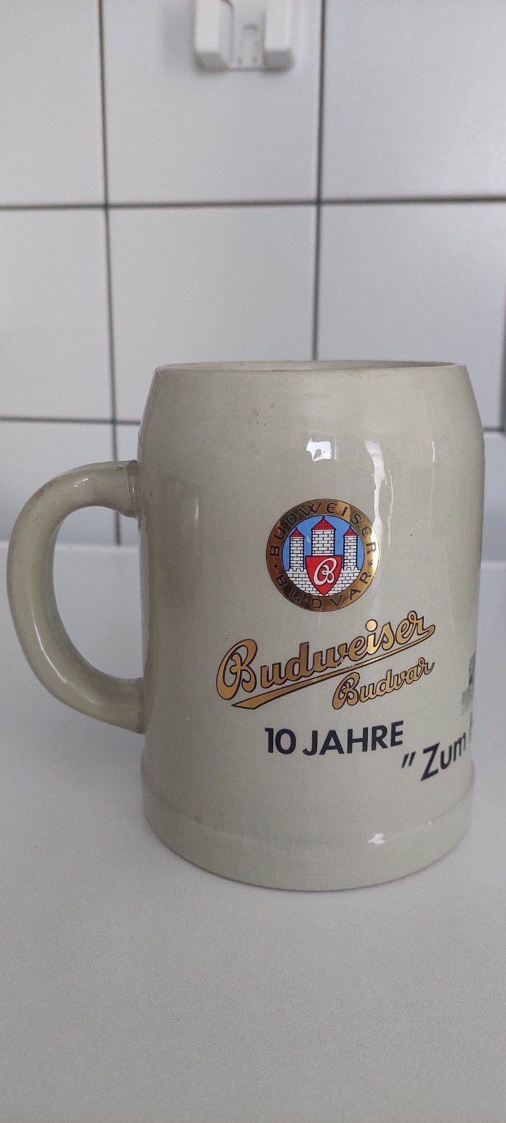 Zeldzame Vintage Jubileum Bierpul 0,5 liter – Pilsner Urquel, Ophalen of Verzenden, Pul(len), Overige merken