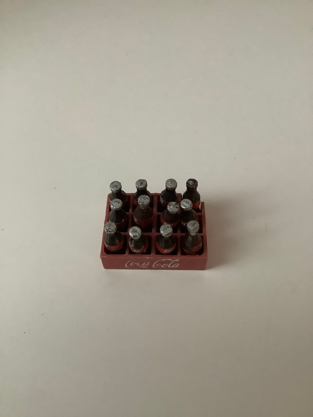 Miniatuur Coca-Cola krat met flesjes - Decoratie, Ophalen of Verzenden, Gebruikt