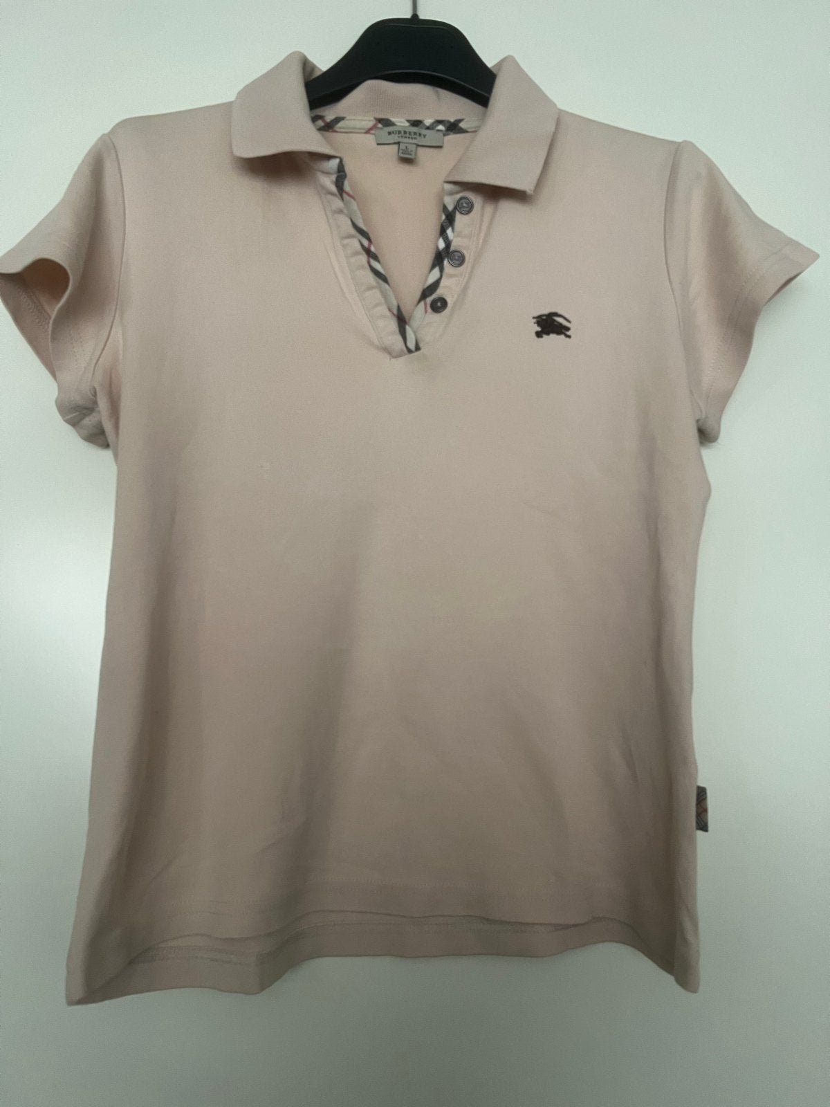 Burberry London Polo Shirt lichtbruine Maat L, Kleding | Dames, Bruin, Maat 42/44 (L), Ophalen of Verzenden, Zo goed als nieuw