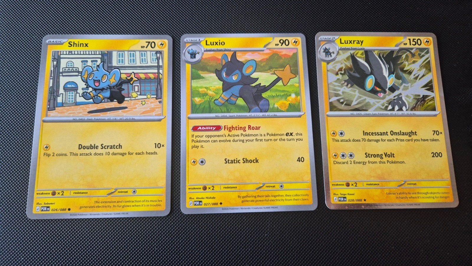 Luxray 028, evolution set. Pokemon perfect order., Ophalen of Verzenden, Nieuw, Meerdere kaarten, Foil