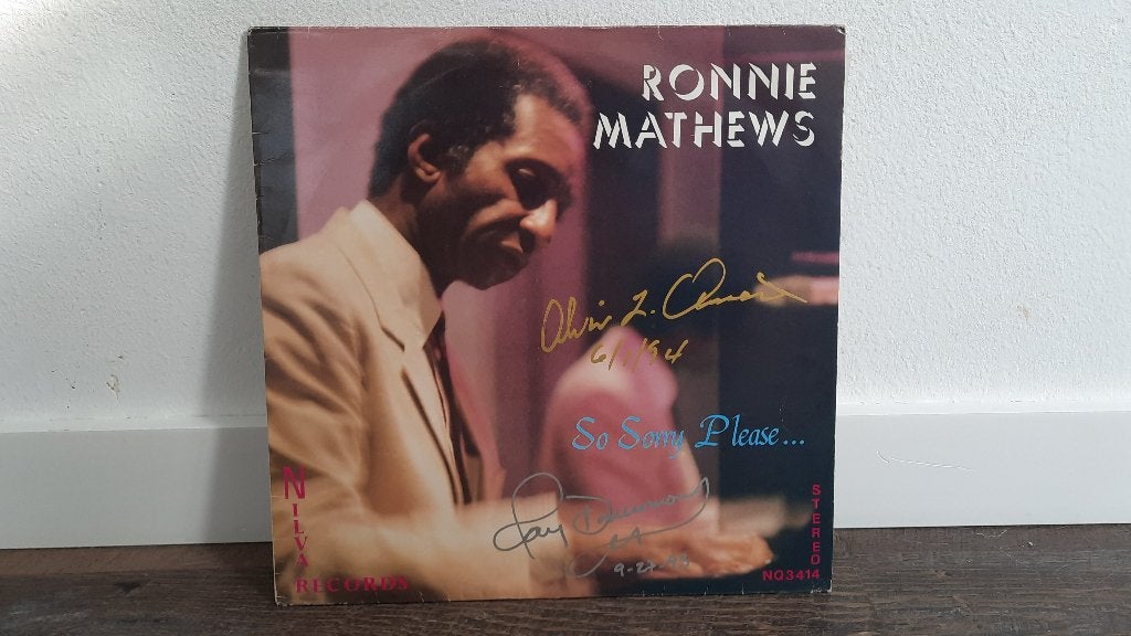 Ronnie Mathews – So Sorry Please... LP, Gesigneerd, 1960 tot 1980, Gebruikt, Ophalen of Verzenden, 12 inch