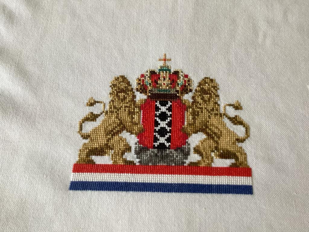 Uniek Borduurwerk SAIL Amsterdam '85 - Handgemaakt, Ophalen of Verzenden, Zo goed als nieuw, Handborduren, Overige typen