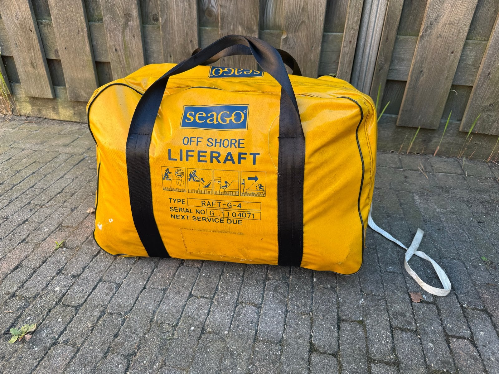 Seago RAFT-G-4 reddingsvlot (niet gekeurd), Ophalen, Gebruikt