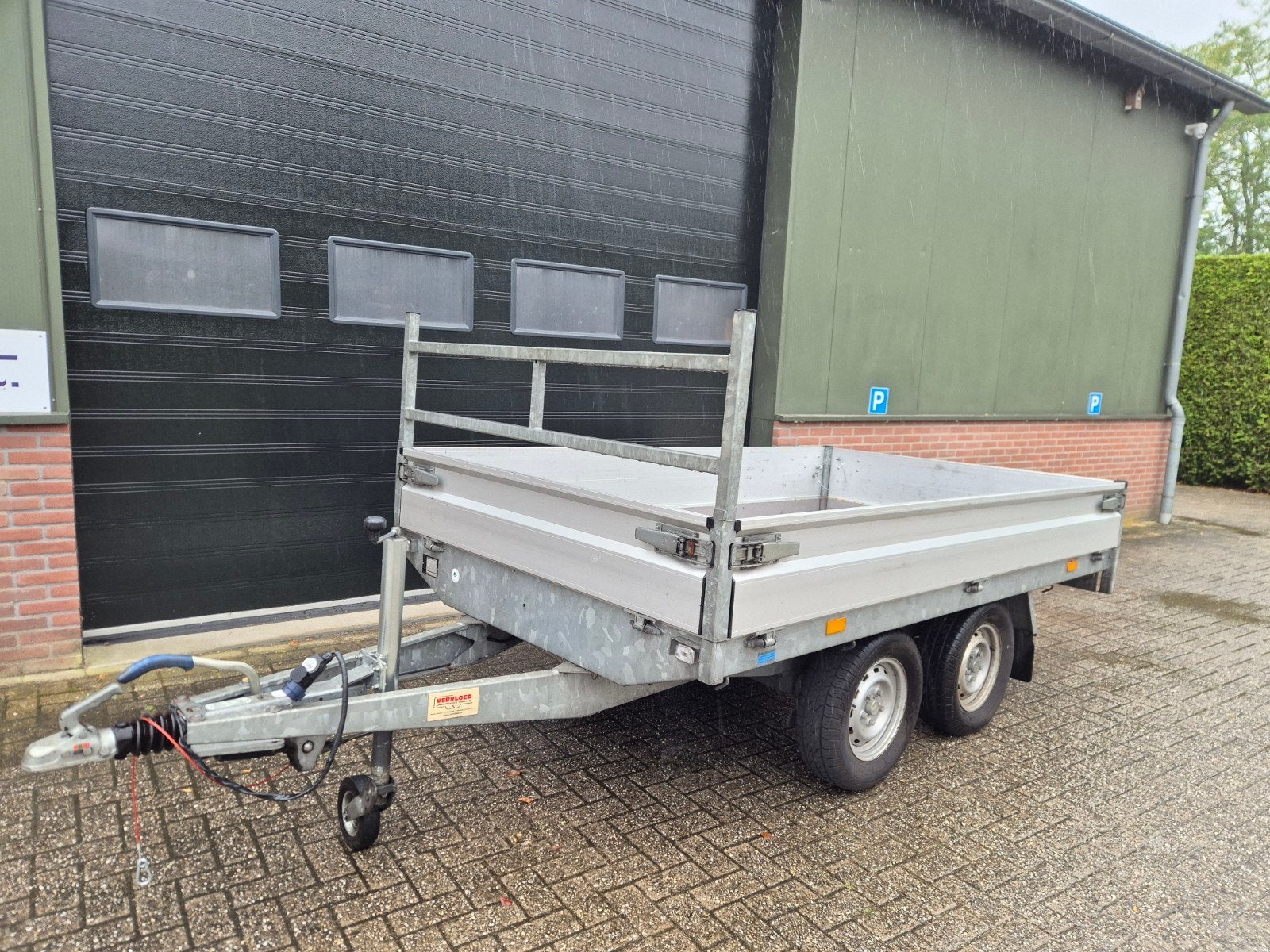 hapert plateau aanhanger aanhangwagen tandemasser dubbelasse, Ophalen
