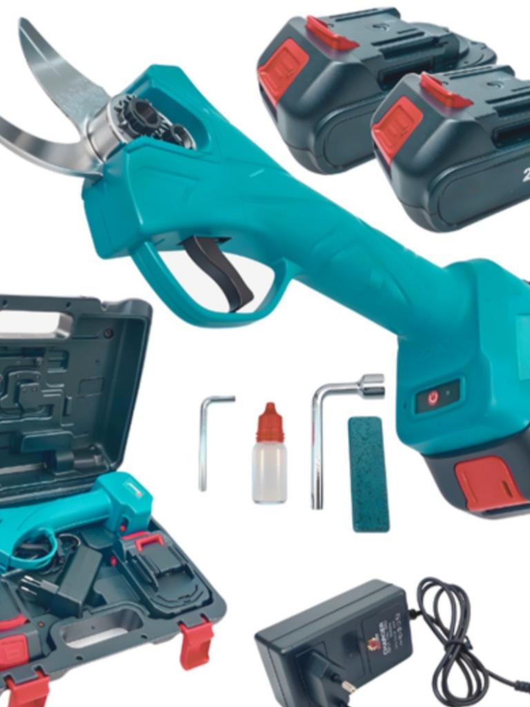 24 v snoeischaar met 2 accu,s slijpsteen en olie, Ophalen of Verzenden, Nieuw, 20 t/m 29 mm