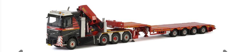 WSI Models Mammoet Volvo FH4 8x4 + 4 Axle Lowloader, Ophalen of Verzenden, Zo goed als nieuw