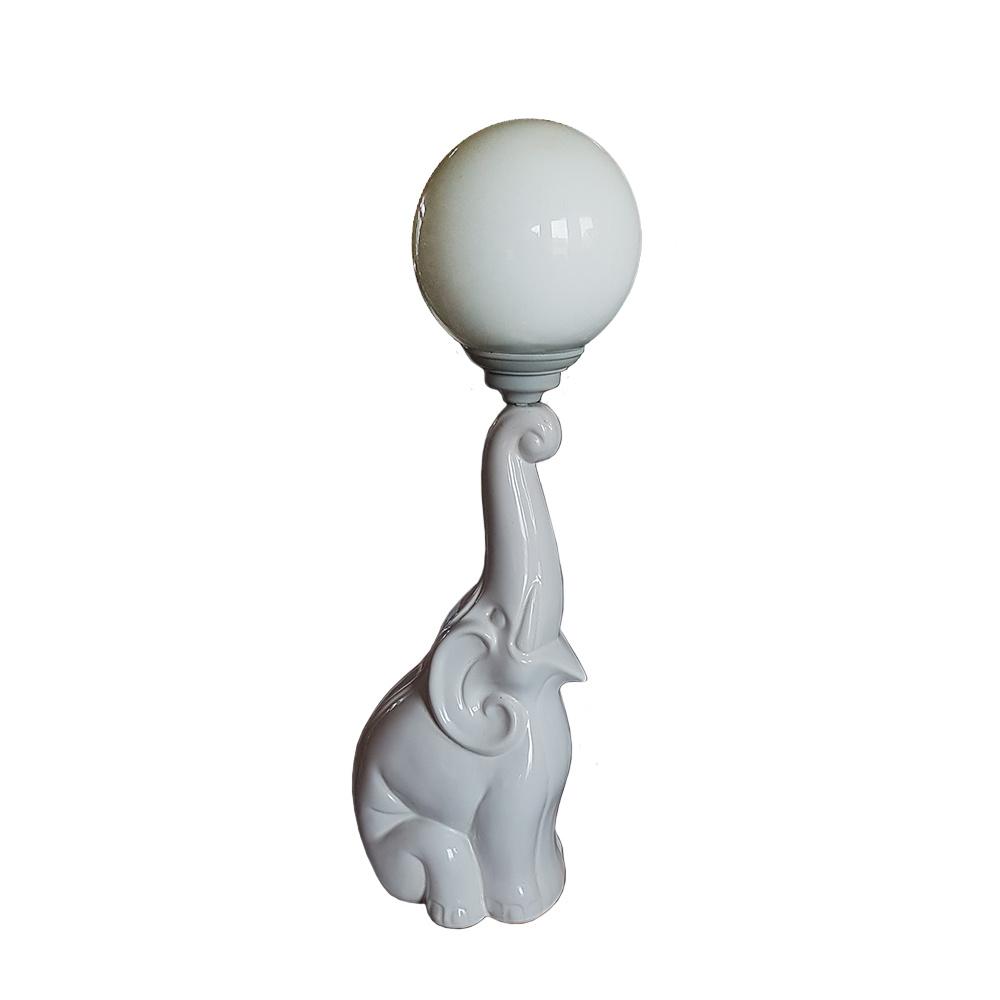 Grote keramiek Art Deco circus olifant lamp jaren 60, Overige materialen, Gebruikt, -, -