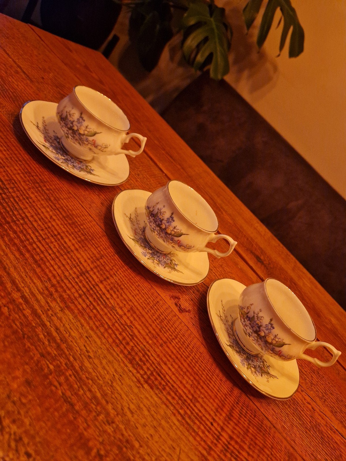 3 kop en schotel porselein, merk Springfield Fine Bone China, Ophalen of Verzenden