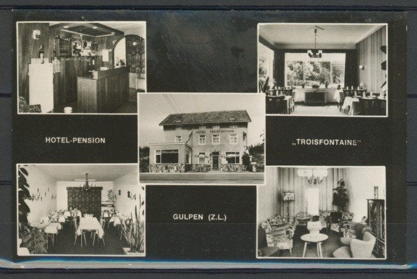 Gulpen 1960 Hotel  Troisfontaine FotoAnsichtkaart m-161f jdu, Ophalen of Verzenden, 1940 tot 1960, Gelopen, Limburg