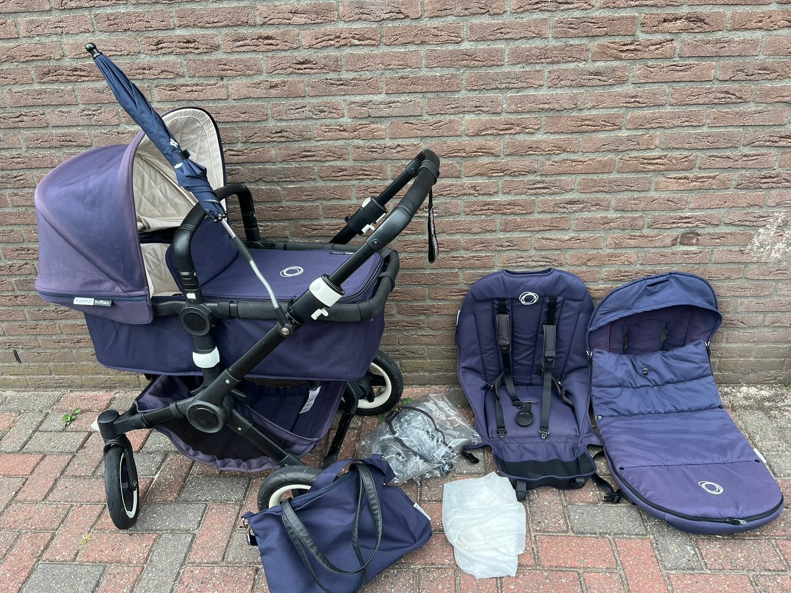 Complete Bugaboo Buffalo blauw, Ophalen, Gebruikt, Bugaboo, Combiwagen