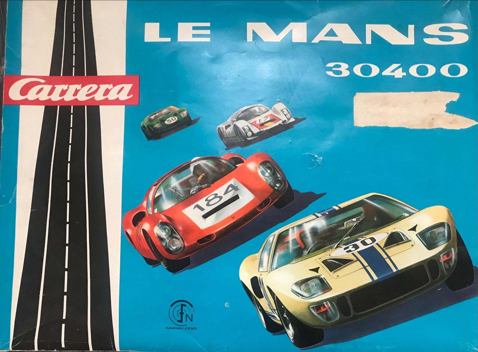 Carrera Le Mans 30400 Racebaan met 2 auto's, Zelf te bouwen, Carrera, Ophalen of Verzenden, Elektrisch
