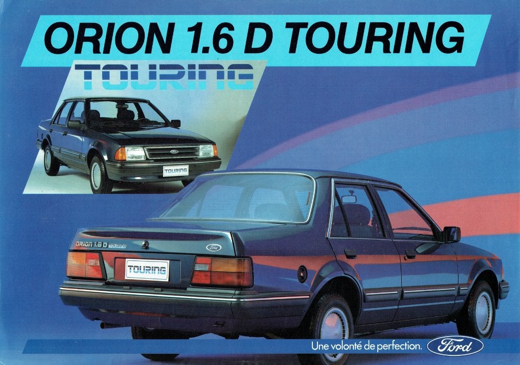 Folder Ford Orion 1.6 D Touring (Belgische uitgave - 1985), Verzenden, Gelezen, Ford