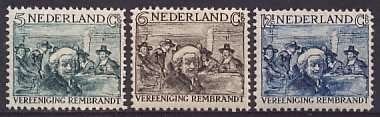 Nederland NVPH nr 229/31 postfris Rembrandt 1930, Ophalen of Verzenden, T/m 1940, Postfris
