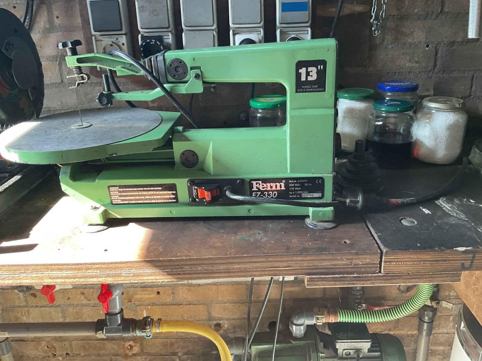 Ferm FZ-330 Figuurzaagmachine -, Ophalen, Zo goed als nieuw, 30 tot 70 mm, Figuurzaag