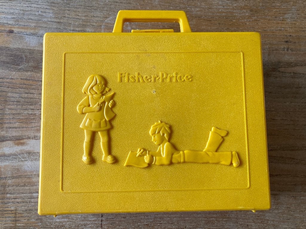 Vintage Fisher-Price Art Kit koffertje (26x21x7,5 cm) 1980, Ophalen of Verzenden, Gebruikt, Speelset