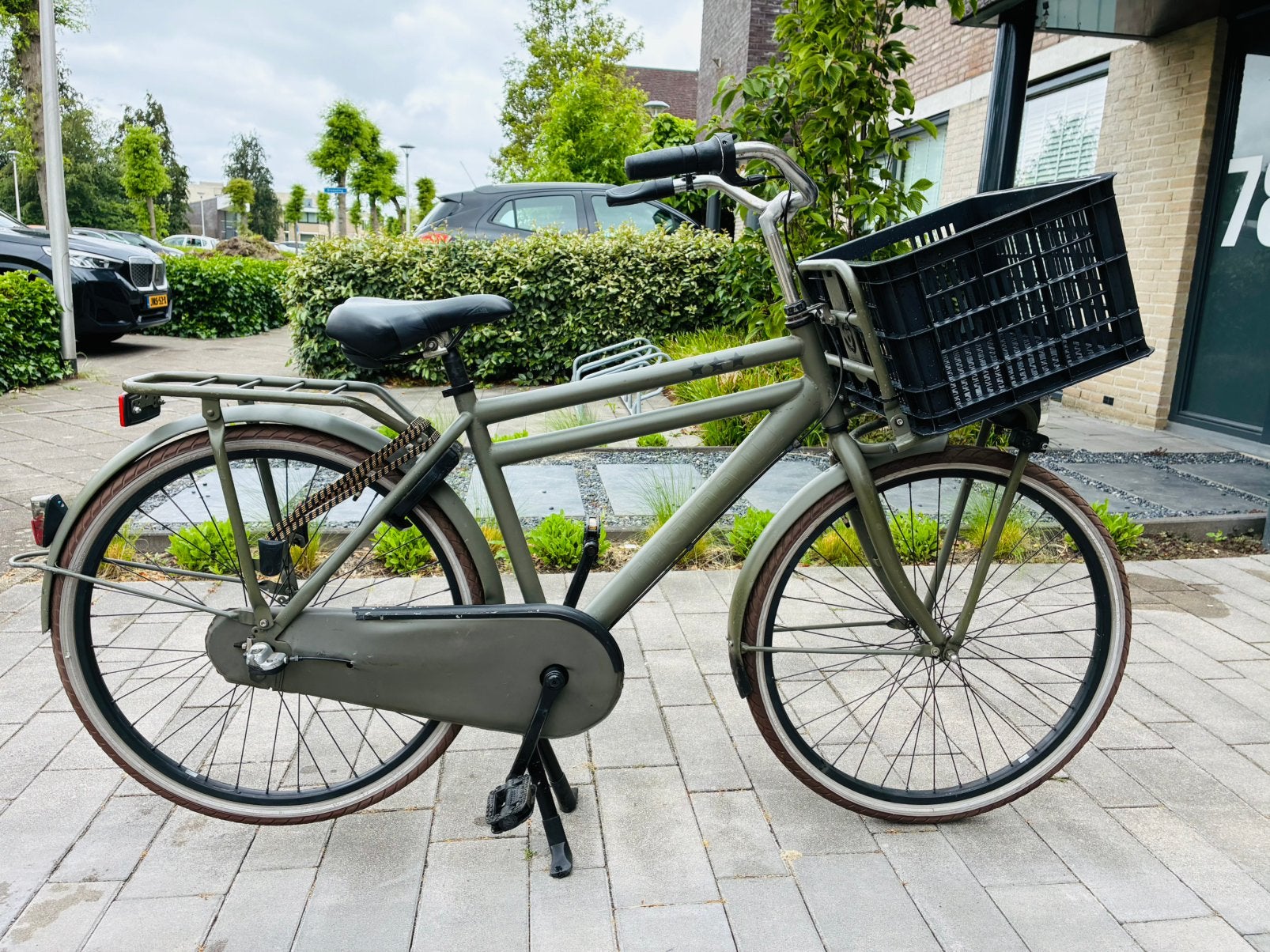 Cortina U4 Transportfiets 26 inch Legergroen, Fietsen en Brommers, Terugtraprem, Gebruikt, Versnellingen, Cortina