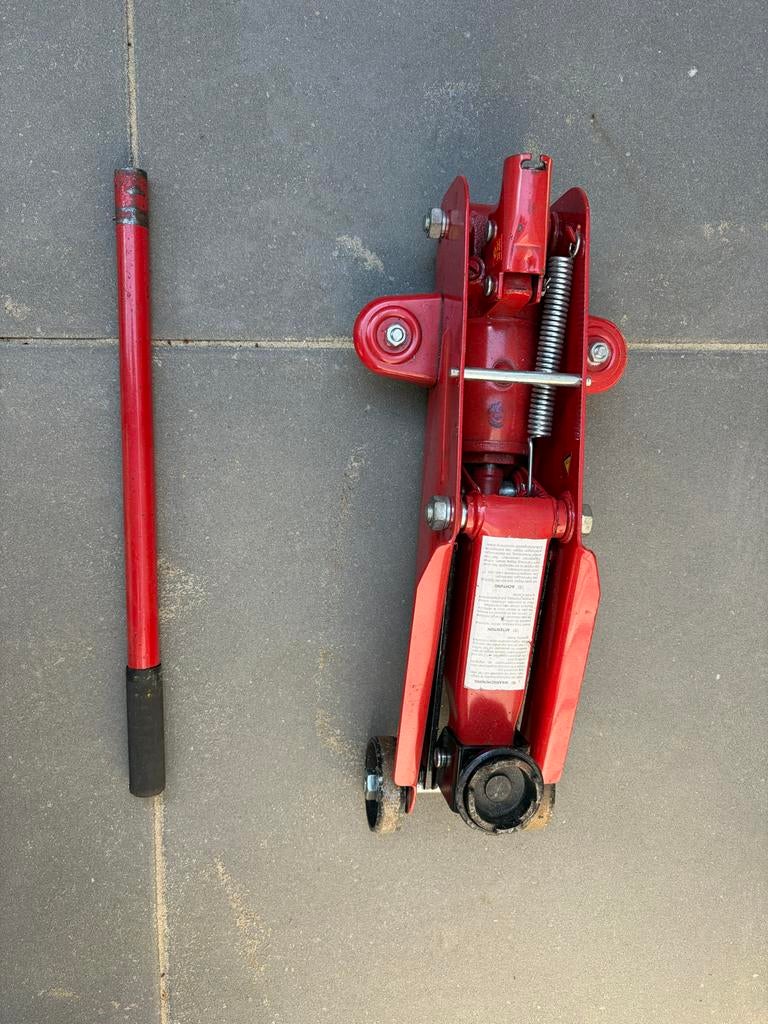 Rode garagekrik - 2 ton hefvermogen, Auto diversen, Ophalen of Verzenden, Gebruikt, Hydraulisch, Garagekrik