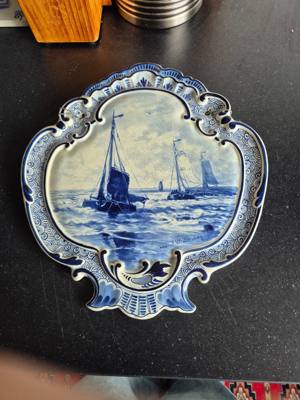Porceleyne Fles applique naar Mesdag, Roggeveen & Burghoorn, Ophalen of Verzenden