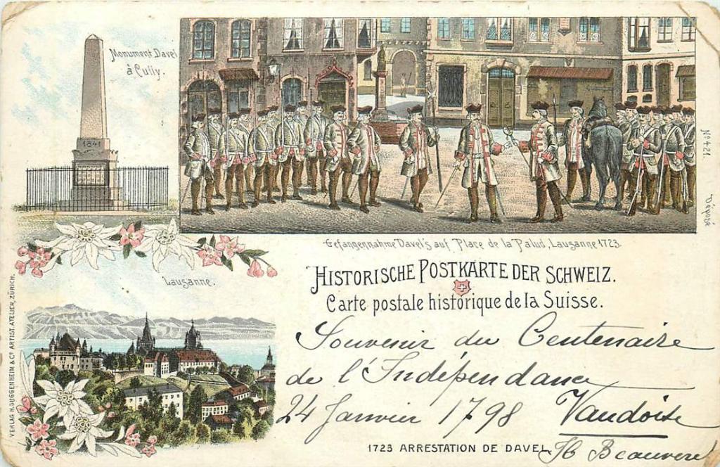 381-218-025 Historische Postkarte der Schweiz, Verzenden, Voor 1920, Overig Europa