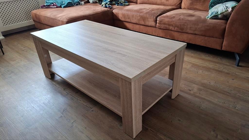 Salontafel licht eiken Jysk 120x60x45 cm, Huis en Inrichting, Ophalen, 100 tot 150 cm, 50 tot 100 cm, Zo goed als nieuw