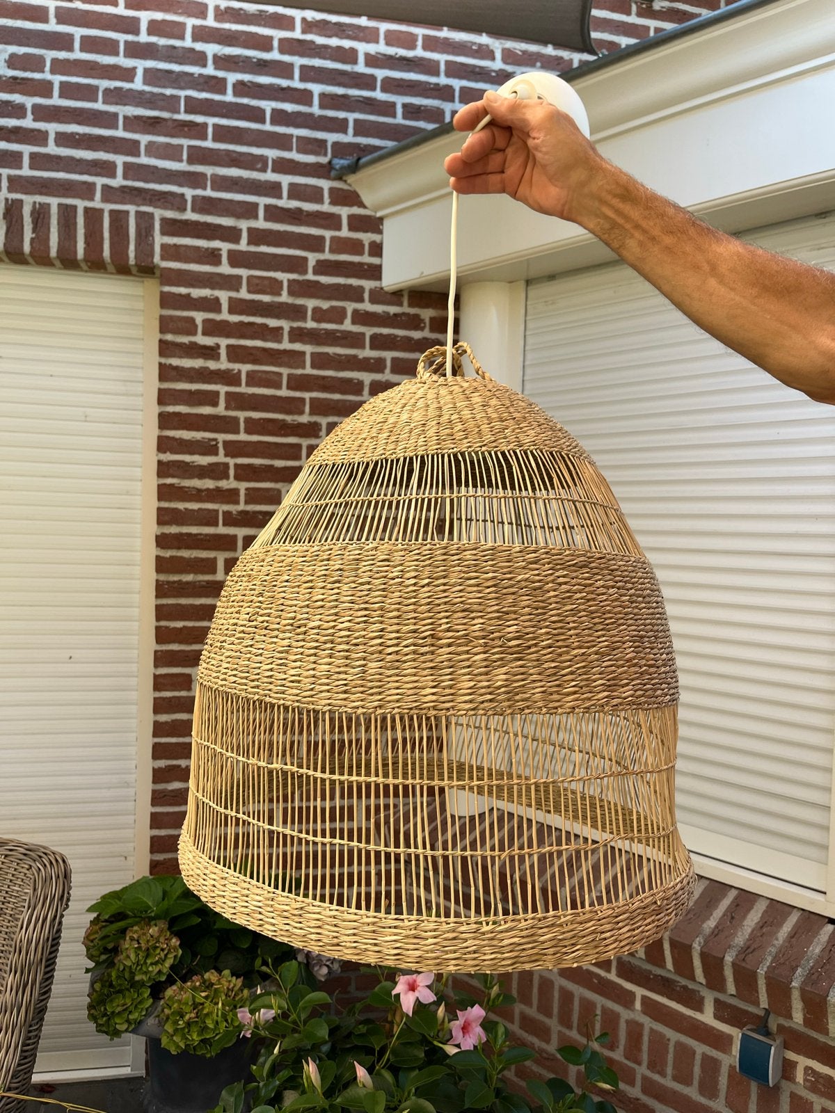 Nieuwe IKEA hanglamp van zeegras, Huis en Inrichting, Ophalen, Nieuw, Natuurlijk materiaal