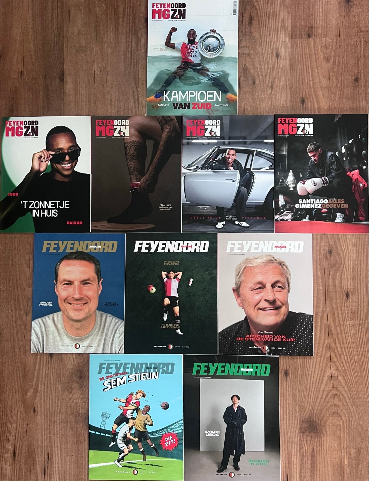 Feyenoord MGZN (5 exemplaren) + Feyenoord Magazine (5 ex.), Ophalen of Verzenden, Nieuw, Sport en Vrije tijd